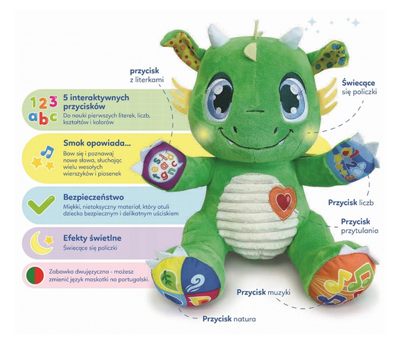 Interactive Friendly Dragon Polish Language Clementoni 50671