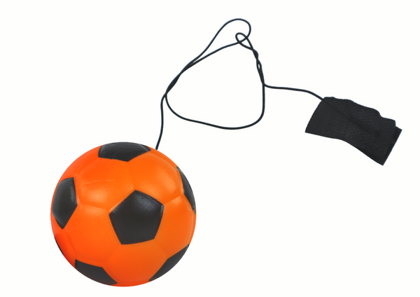 PU Football with Jojo Eraser for Bouncing, 6 cm, Orange