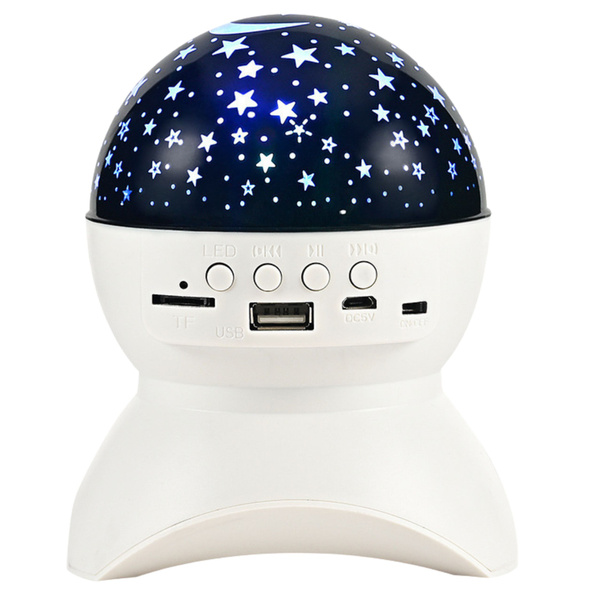 Nachtlicht-Sternenprojektor 3-in-1 Bluetooth-LED-Lautsprecher Weiß