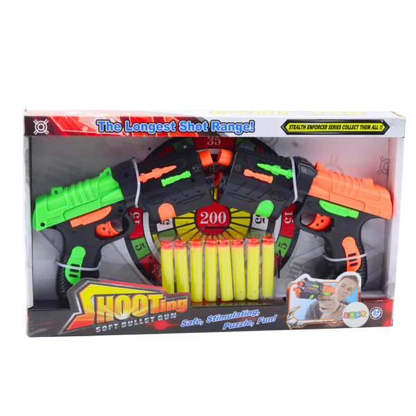 Set of Two Foam Dart Guns with Suction Cups 8pcs