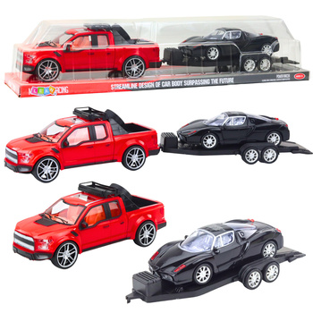 Set of Off-Road Car Red Tow Truck Black Sports Car 59cm