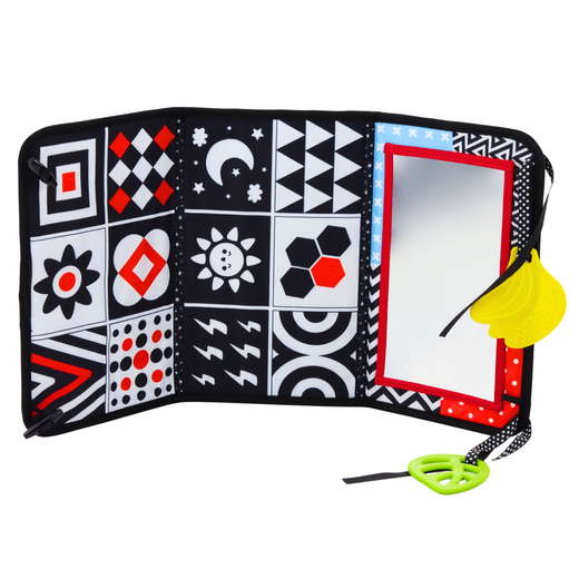 Contrast Sensory Educational Mat with Mirror for Babies