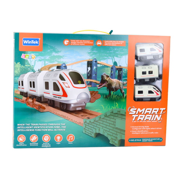 Elektrische interaktive Züge, Waggons, Tunnel, Vulkan, Dinosaurier 95 cm