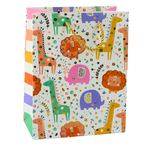 Safari Animals Paper Gift Bag 23 x 18 x 10.5 cm