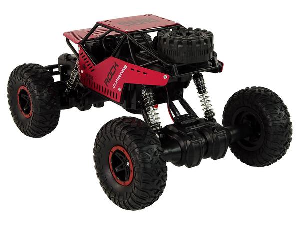 RC Car Big Wheels 1:16 Black Red Steerable