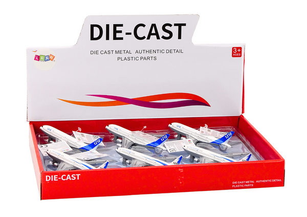 Passagierflugzeug mit Reibungsantrieb, Metall, weiß