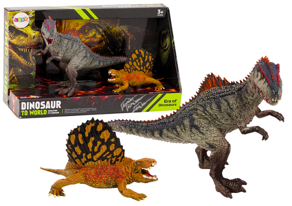 Dinosaurierfiguren Dimetrodon Allosaurus Set 2 Stück