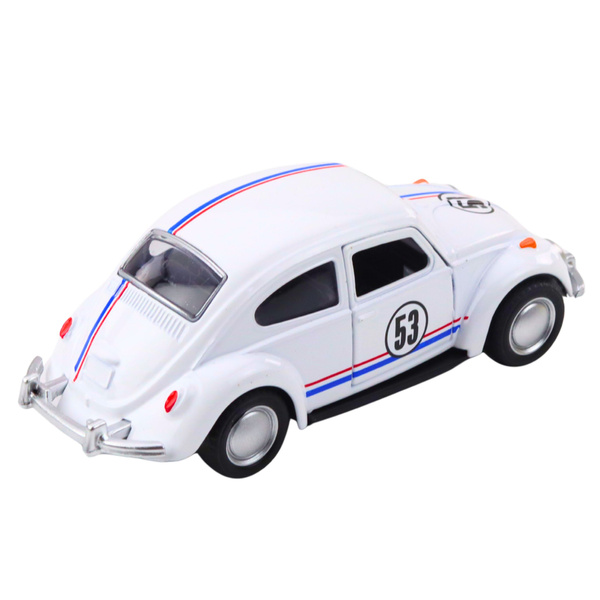 Klassischer VW Käfer, Metallantrieb, Türen zum Öffnen, Weiß, Maßstab 1:32