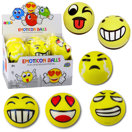 Springball-Knetschaum Emoticon Gelb 10 cm