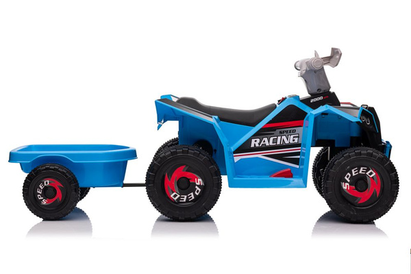 XMX630T Blue Battery Quad Bike With Trailer