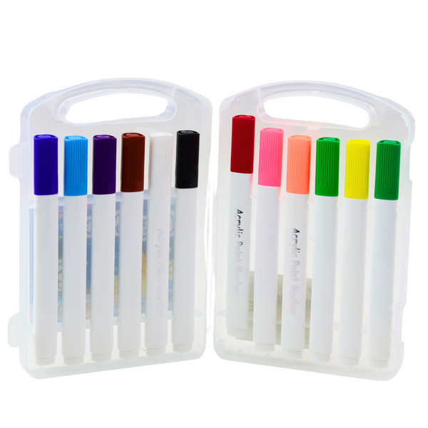 Set Acryl-Markerstifte im Organizer, 12-tlg.