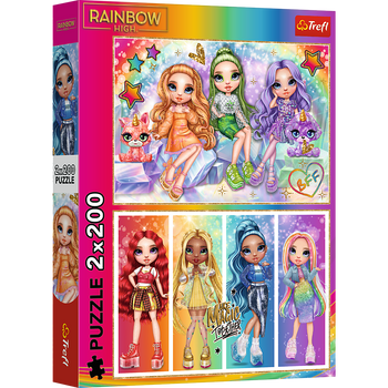 Puzzle - 2x200 - Regenbogenpuppen / MGA Rainbow High Trefl 13335