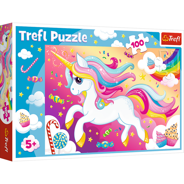 Puzzle - 100 - Beautiful Unicorn - Trefl 16386