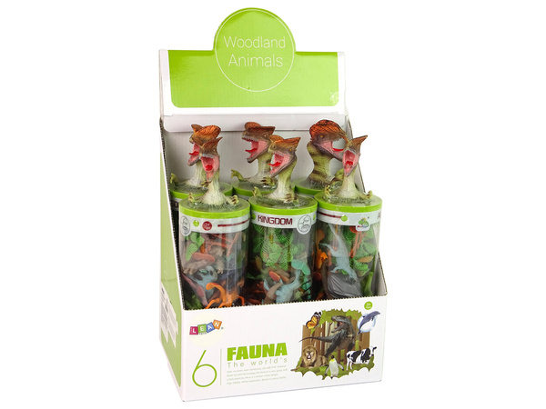 Set Animals Dinosaurs Figures 12pcs. Accessories in tube