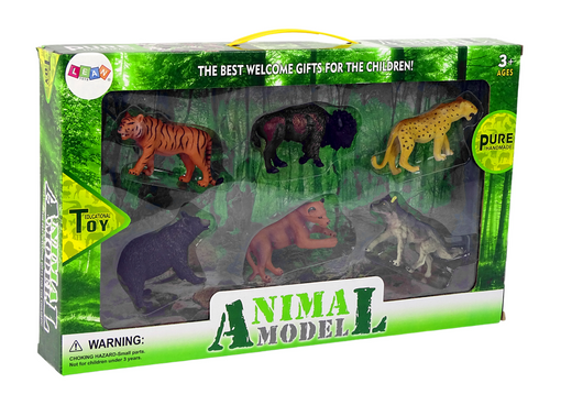 African Forest Animals Figure Set Bear Tiger