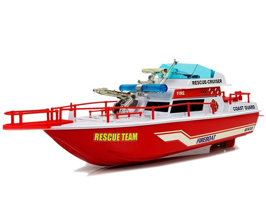 Rescue Boat Battery Boat 4 Directions Red