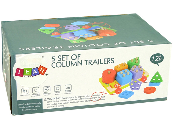 Holzklötze Plattform auf Rädern Blau Shape Sorter Puzzle