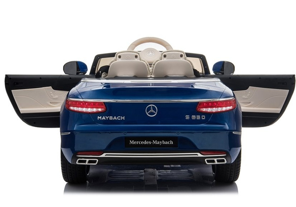 Kinderfahrzeug Mercedes Maybach Blau lackiert EVA-Reifen Ledersitz Auto
