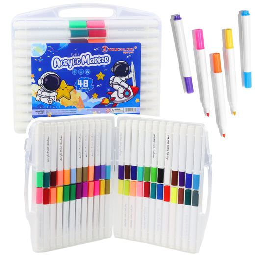 Set Acryl-Markierungsstifte im Organizer, 48-tlg.
