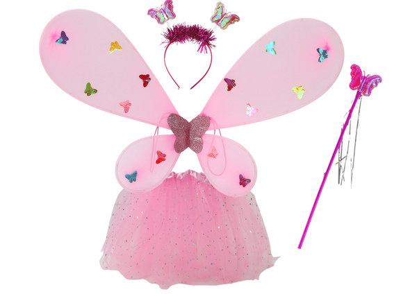 Fairy Costume Butterfly Disguise Outfit Pink Wings