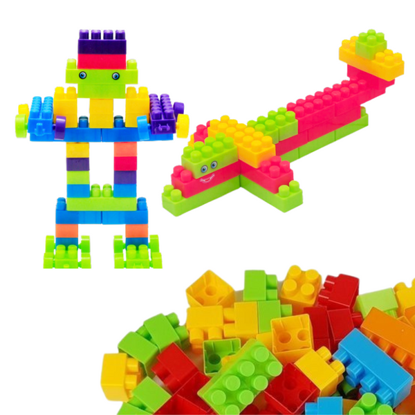 Bausteine im Lernkasten, 60 Elemente.