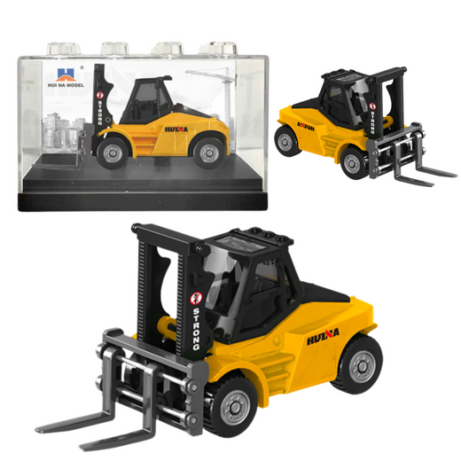 Forklift Metal Collectible Model Huina Yellow 1:80