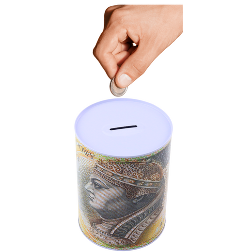 Sparschwein Metalldose 200 PLN Banknote 16x12cm