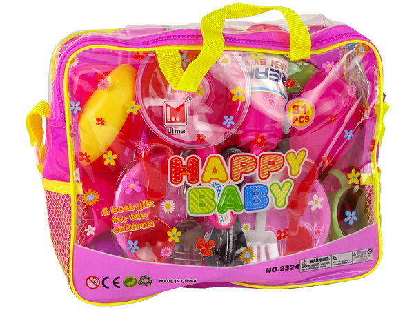 Kitchen Set 31 Elements Bag Dishes Plates Kids