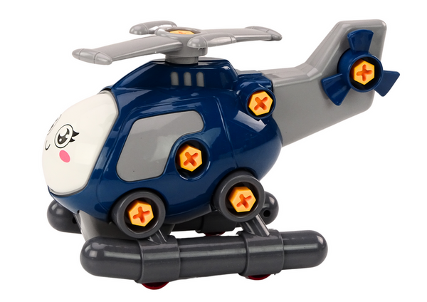 DIY Turning Cartoon Helicopter Blue