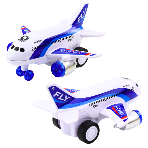 Battery Operated Passenger Plane Lights Sounds Drive Mix