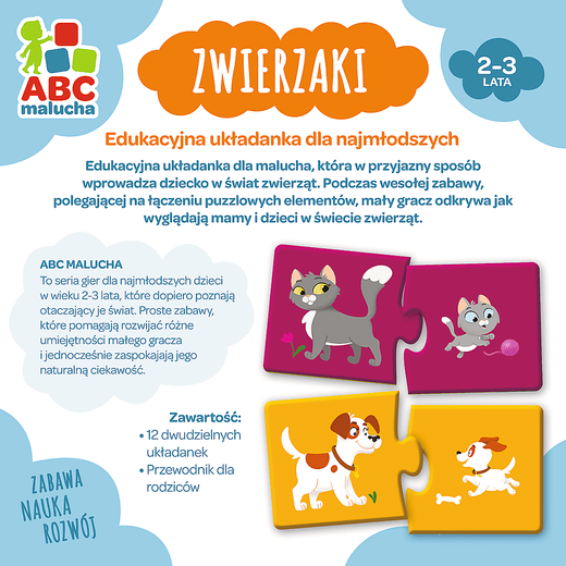 Gra edukacyjna dla dzieci Zwierzaki ABC Malucha Trefl 01940