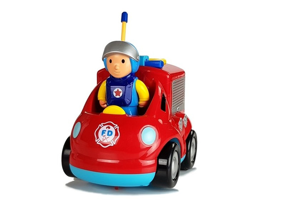 Baby R/C Feuerwehrauto mit Lenkrad mit Fernbedienung Rot