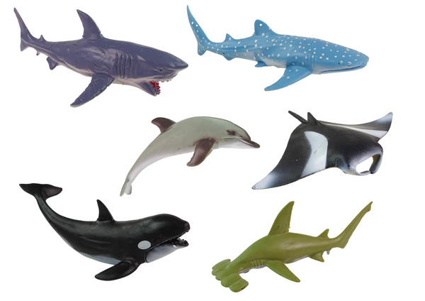 Meerestiere Fische Großes Set Figuren und Zubehör 24tlg.