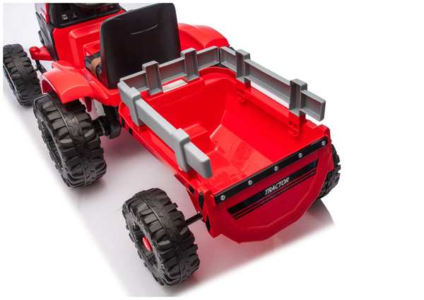 CH9959B Akku-Traktor mit Anhänger, rot, 24 V