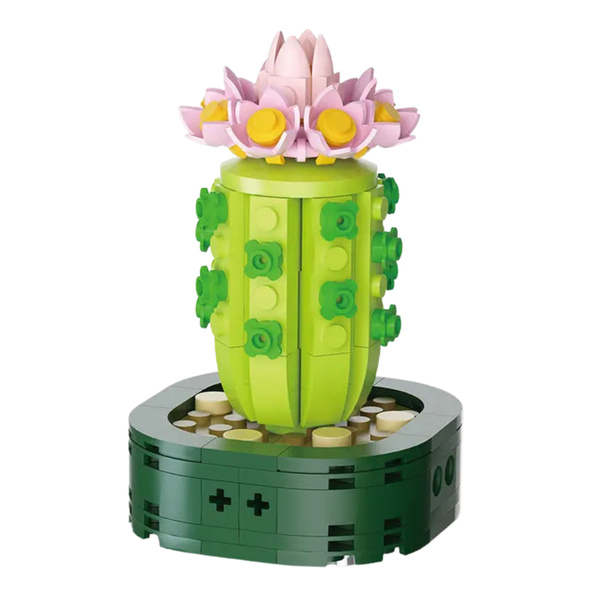 Mini Construction Blocks Cactus With Pink Flower 176 pcs.