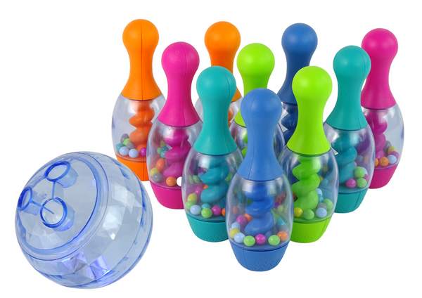 Skill Game Bowling With Balls Iridescent Ball Stand