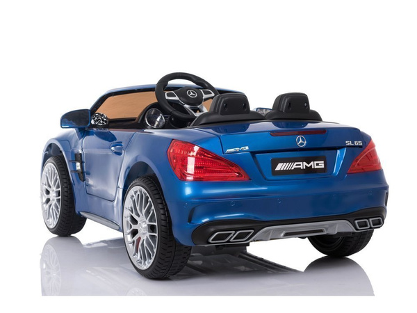 Kinderfahrzeug Mercedes SL65 Auto für Kinder Blau lackiert