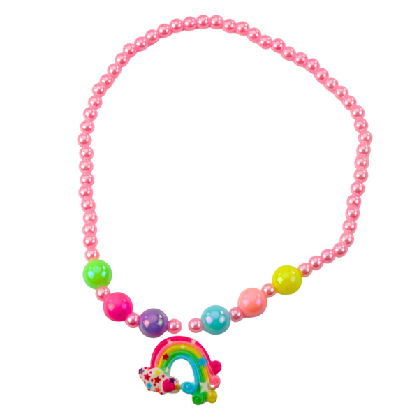 Set of Unicorn Headband, Ears, Horn, Necklace, Colorful