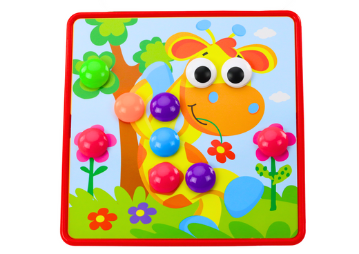 Picture Puzzle Colorful Buttons To Complete 12 Pictures