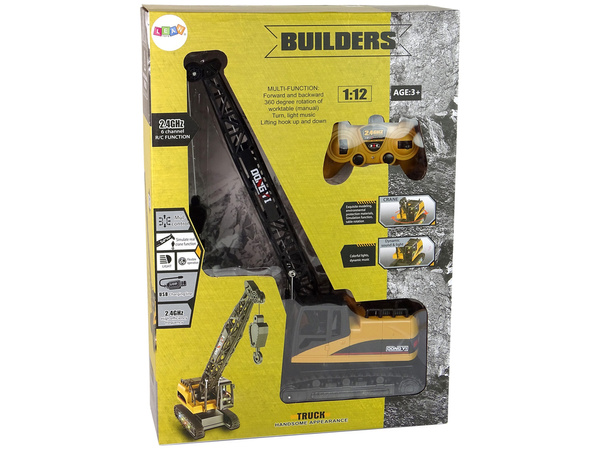 Kran 1:12 Ferngesteuertes 2,4 GHz Bau-Licht