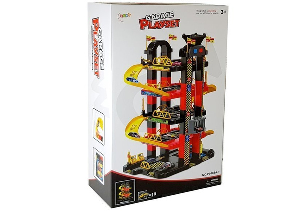 Garage 5-level parking Battery-powered lift 10 cars Lights