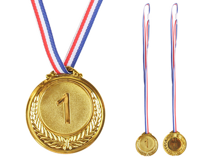 Goldmedaille für den ersten Platz, Trophäe aus Zink, 6,5 cm