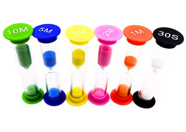 Hourglass Set of 6 Pcs 30s 1/2/3/5/10 Minutes Colorful