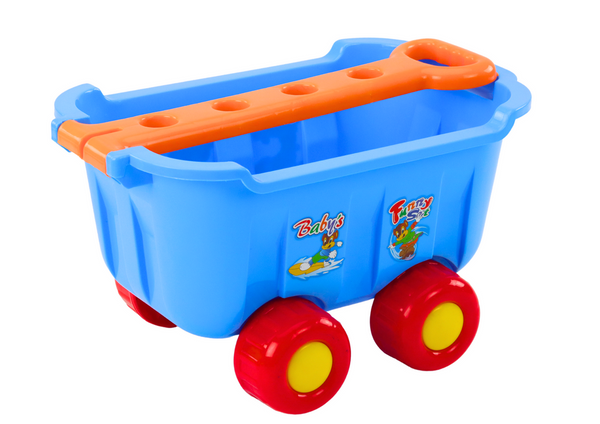Sand Toys Blue Trolley Rake Spatula Boat 8 El