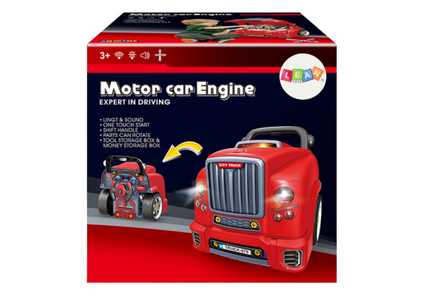Truck Engine Disassembly DIY Kit Red Workshop
