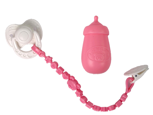 Baby-Puppe Sound Schnuller Lätzchen Rosa Weiß Wolke Pyjamas