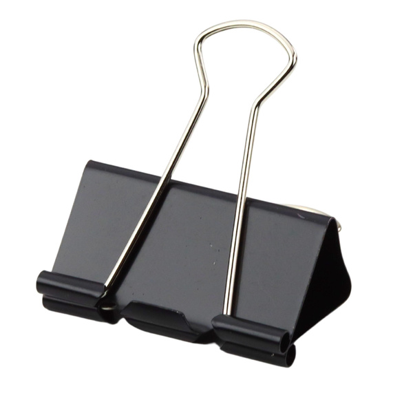 Set of Universal Office Clips Spring Steel Black 51mm 12pcs