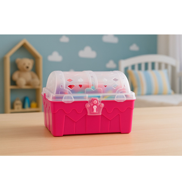 Treasure Chest Set for Diving and Water Fun, Pink, 21 pcs.