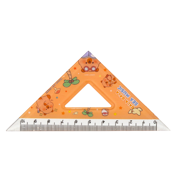 Satz geometrischer Werkzeuge, Capybara-Lineal, Winkelmesser, Quadrate, 4 Stück