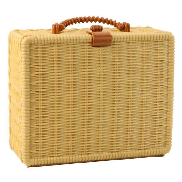 Tea Set in a Basket Cups Plates Sweets 23 pcs.